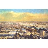 9844_1865 Historische Luftansicht von der Stadt Altona (ca. 1865) | Palmaille - Fotos historischer Architektur in Hamburg Altona.